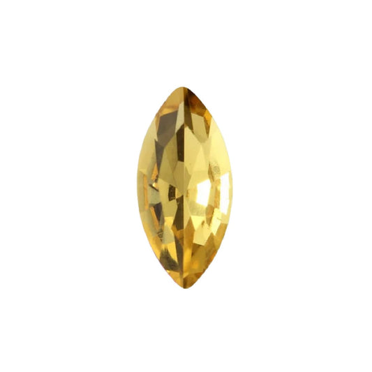 15x7mm Aurora Crystal Navette Stones - Pack of 6 - Light Topaz