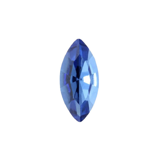 15x7mm Aurora Crystal Navette Stones - Pack of 6 - Sapphire