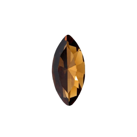 15x7mm Aurora Crystal Navette Stones - Pack of 6 - Smoked Topaz