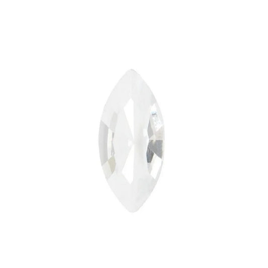 15x7mm Aurora Crystal Navette Stones - Pack of 6 - White Opal