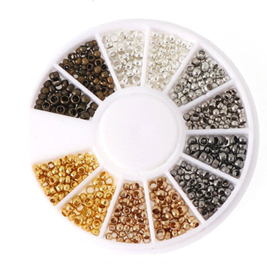 Mixed 2mm Crimp Beads in handy storage box