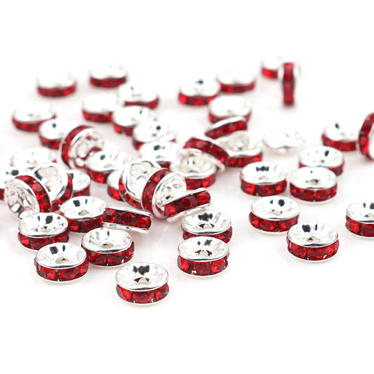 4mm Siam Crystal Rondelle – Pack of 10