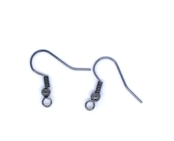 Gunmetal Earring Finding Pack of 20 (10 Pairs)