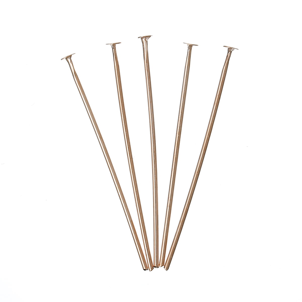 Rose Gold Plated 45mm Headpins x 50