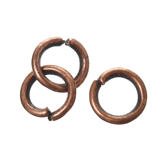 Antique Copper - 8mm Open Jump Rings – Bag of 30