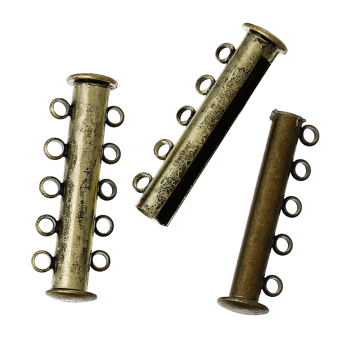 Antique Brass Five Strand Magnetic Clasp