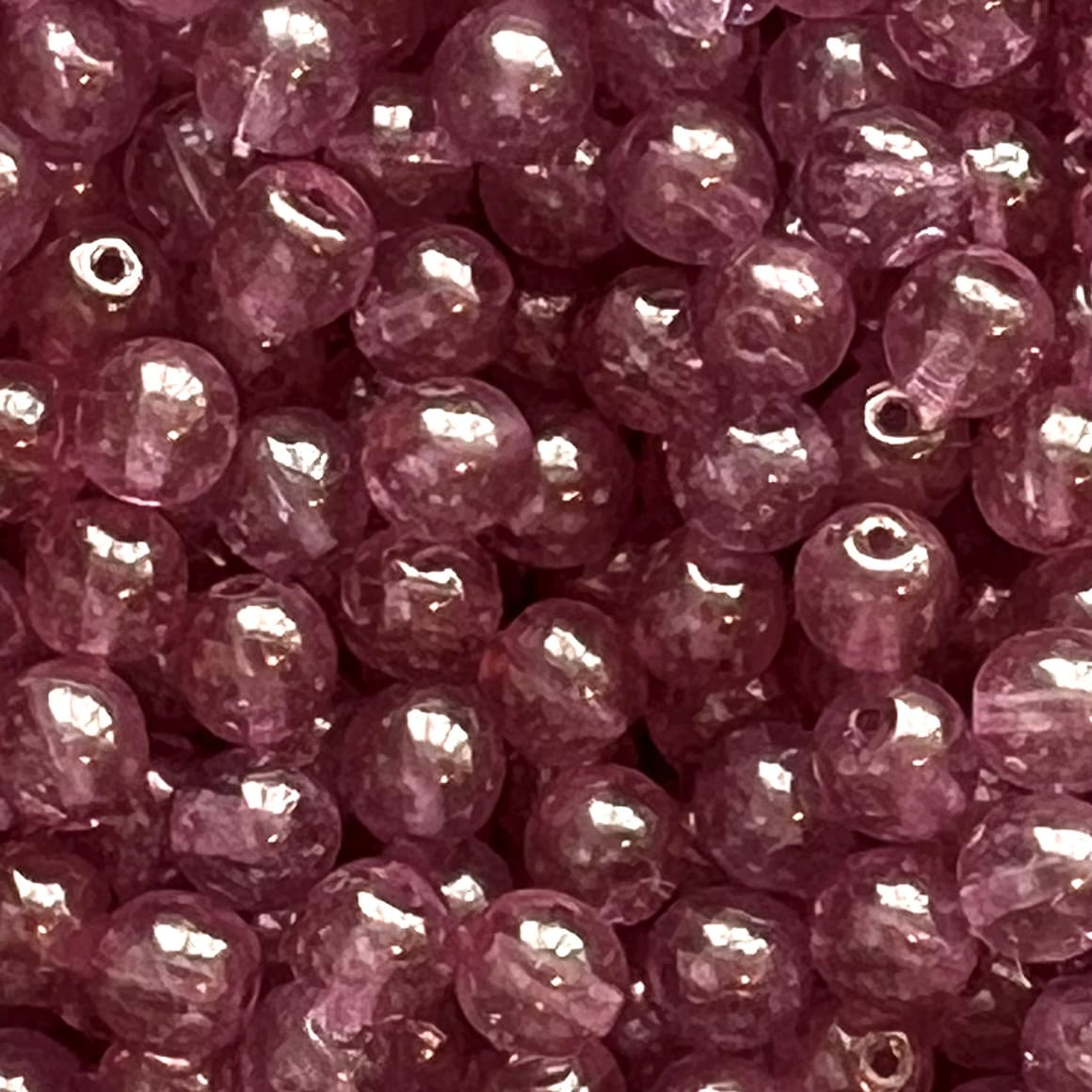 Jablonex Recycled - 7mm Bubble Bead - Purple - Pack of 25