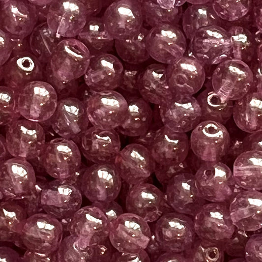 Jablonex Recycled - 7mm Bubble Bead - Purple - Pack of 25