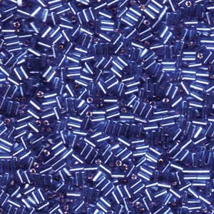 3mm Miyuki Bugle Beads (Size #1) – 7g Bag – Silver Lined Sapphire - 19
