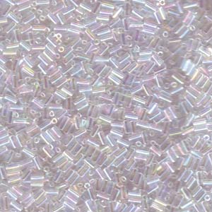3mm Miyuki Bugle Beads (Size #1) – 7g Bag – Crystal AB