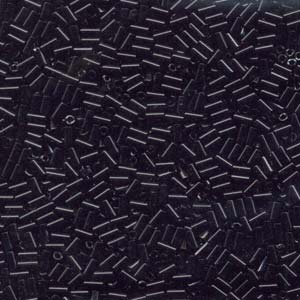 3mm Miyuki Bugle Beads (Size #1) – 7g Bag – Black - 401