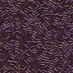 3mm Miyuki Bugle Beads (Size #1) - 7g Bag - Purple Iris
