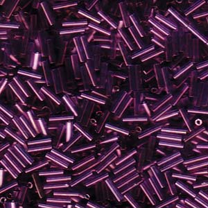 6mm Miyuki Bugle Beads 10g – Violet Gold Lustre - 1884