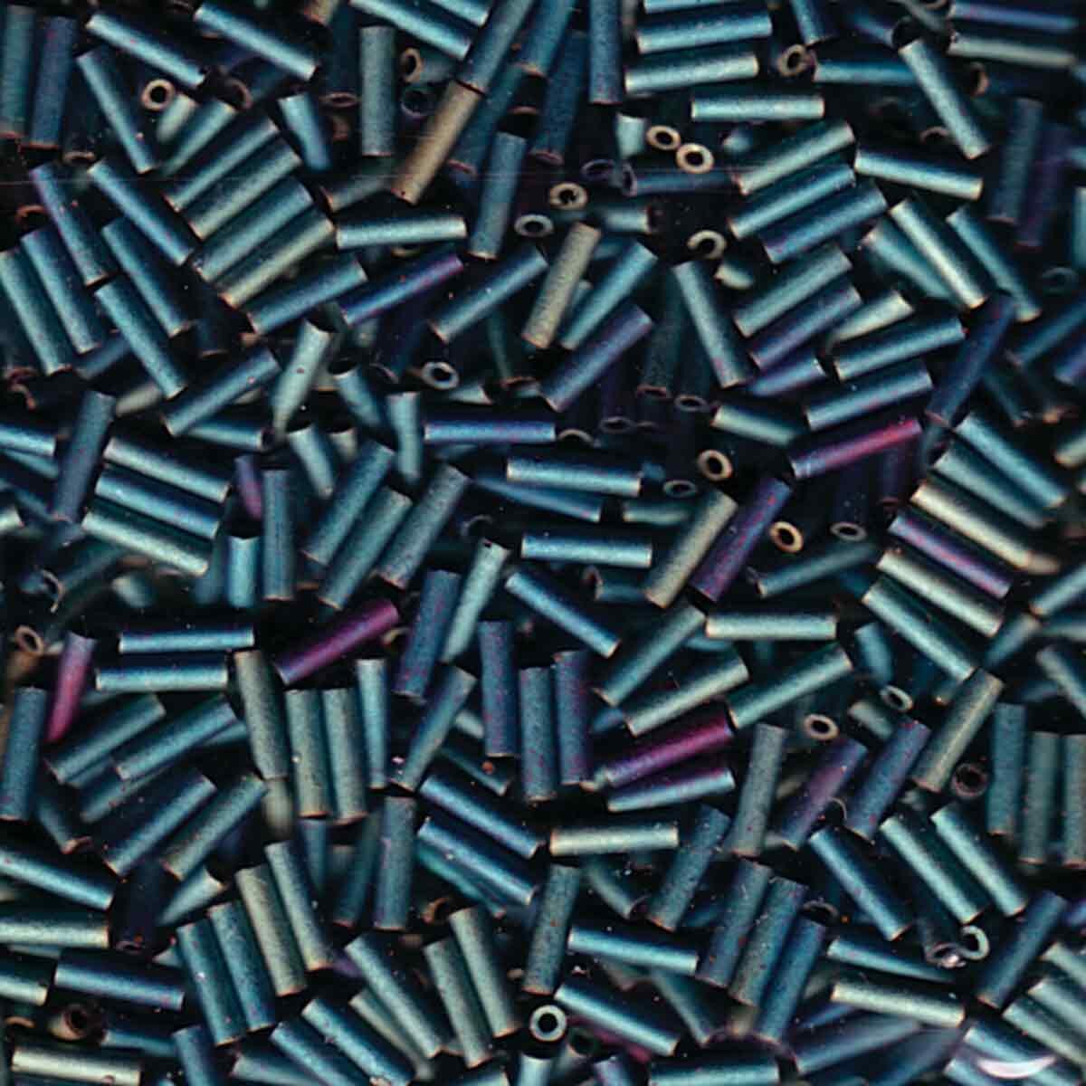 6mm Miyuki Bugle Beads 10g – Matte Metallic Patina Iris - 2008
