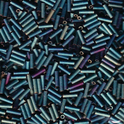 6mm Miyuki Bugle Beads 10g – Matte Metallic Patina Iris - 2008