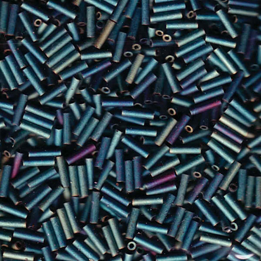 6mm Miyuki Bugle Beads 10g – Matte Metallic Patina Iris - 2008