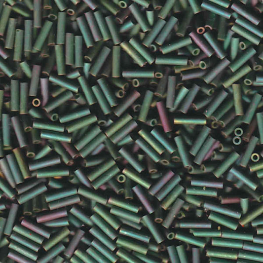6mm Miyuki Bugle Beads 10g – Matte Sage Green Iris - 2031