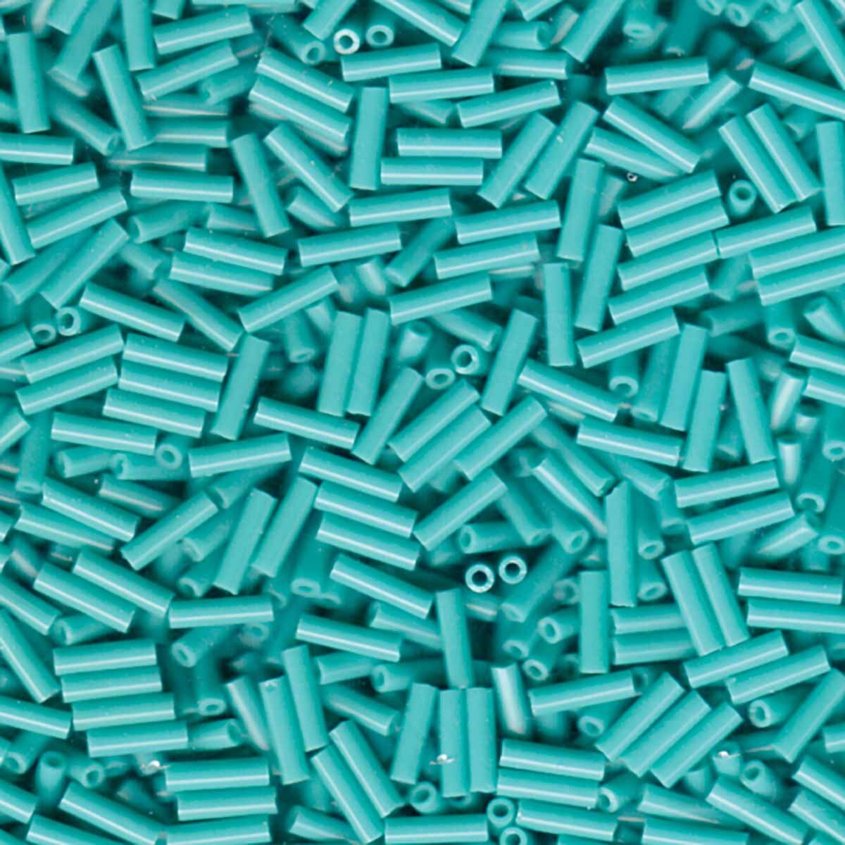 6mm Miyuki Bugle Beads 10g – Opaque Turquoise Green - 412