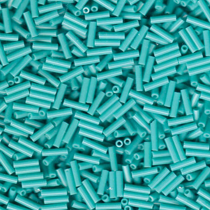6mm Miyuki Bugle Beads 10g – Opaque Turquoise Green - 412