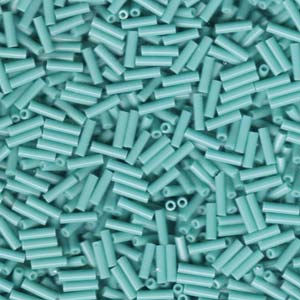 6mm Miyuki Bugle Beads 10g – Opaque Turquoise Green