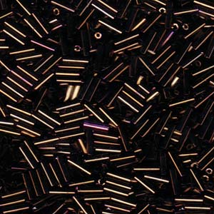 6mm Miyuki Bugle Beads 10g – Metallic Brown Iris
