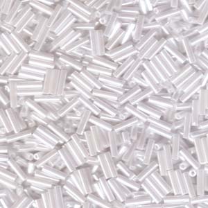 6mm Miyuki Bugle Beads 10g – White Pearl Ceylon