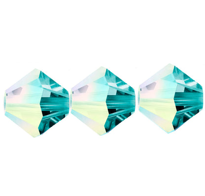 4mm Preciosa Bicones – Indicolite AB – Pack of 30