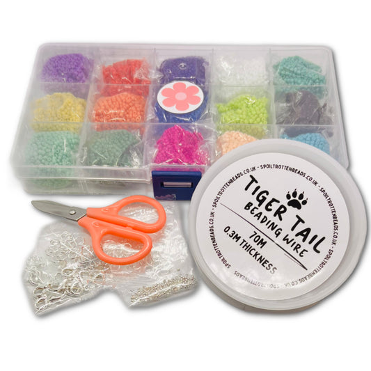 Ultimate Bead Kit for Teens – 15 Colour Seed Bead Jewellery Making Set