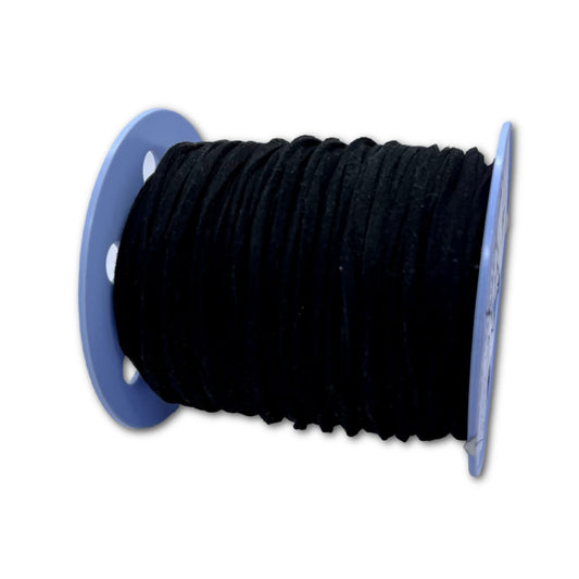 3mm Black Microfiber Suede per meter