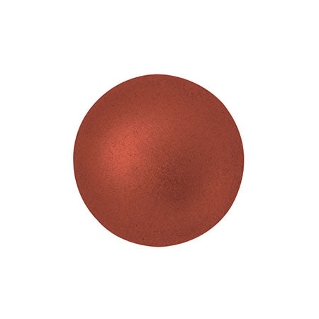 14mm Czech Glass Cabochon - Bronze Red Matte
