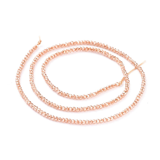 Etoile Micro Crystal Rondelles 2x1.5mm - Strand of approx 200 - Honey Luster