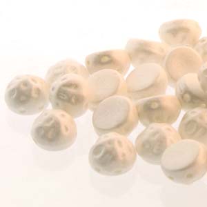 Baroque 2 Hole Cabochon 7mm - Pack of 10 - Pearlshine White