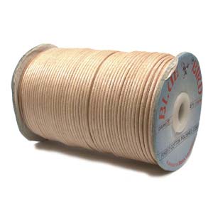 Natural 1mm Waxed Cotton Cord – 100 Meter Spool