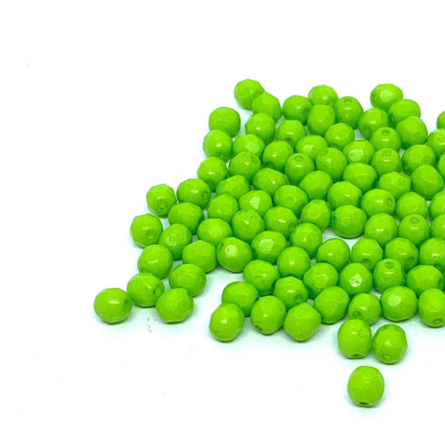 4mm Czech Fire Polish – 02010-35275 Intensive Lime x 100