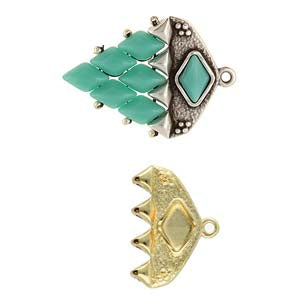 Kipos 4 Gemduo Bead Ending - 24k Gold Plated - Pack of 2