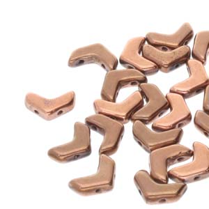Chevron Duo Bead Strand 10x4mm - 30 Beads - Full Capri