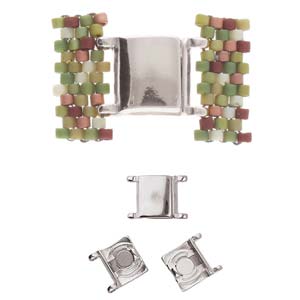 Axos – 11/0 Delica Bead Magnetic Clasp – Silver Plated