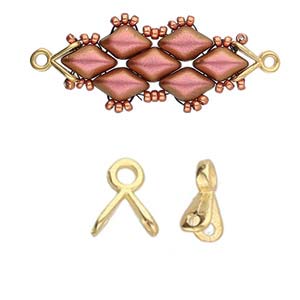 Triades - GemDuo Ending - 24k Gold Plated - Pack of 2