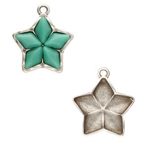 Stomio GemDuo Pendant Setting - Antique Silver