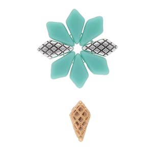 Vardia - Kite Bead Substitute - Rose Gold Plated - Pack of 2