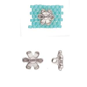 Gerani - 11/0 Bead Substitute - Silver Plated - Pack of 2