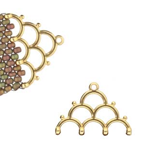 Lakos 4 – 8/0 Seed Bead Ending – 24k Gold Plated – Pack of 2