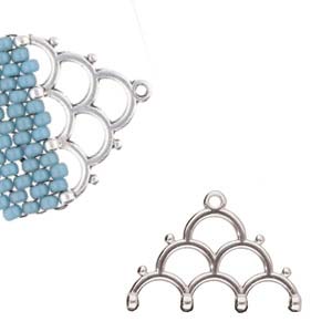 Lakos 4 - 8/0 Seed Bead Ending - Silver Plated - Pack of 2