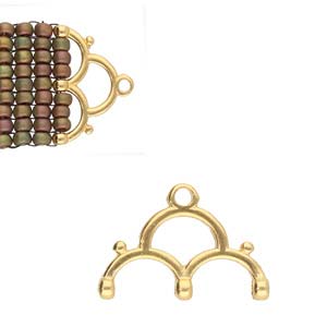 Lakos 3 - 8/0 Seed Bead Ending - 24kt Gold Plated - Pack of 2