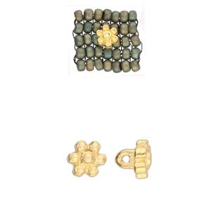 Amoudi – 8/0 Bead Substitute – 24kt Gold Plated – Pack of 2