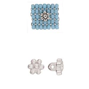 Amoudi - 8/0 Bead Substitute - Silver Plated - Pack of 2