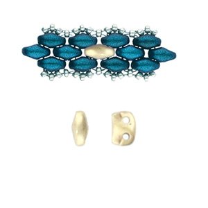 Vitali - Superduo Bead Substitute - Antique Brass Plated - Pack of 2