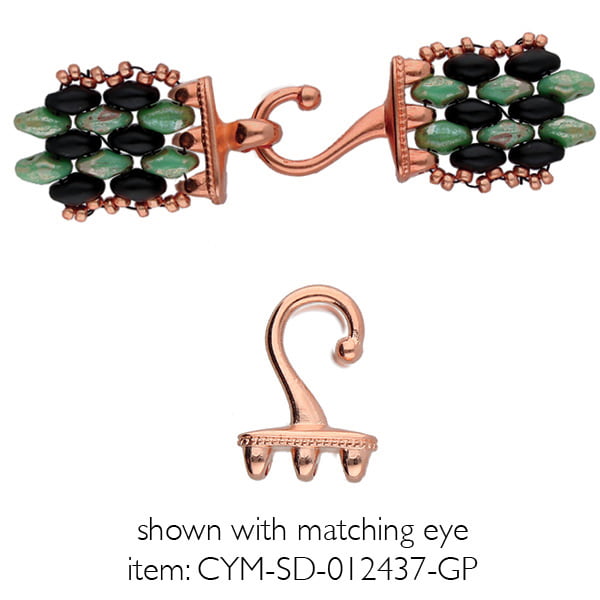 Mesaria 3 - Superduo Hook - Rose Gold Plated - Pack of 2