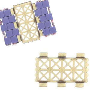 Faragas - Tila Bead Connector - Antique Brass Plated