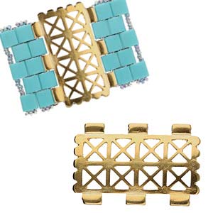 Faragas - Tila Bead Connector - 24k Gold Plated